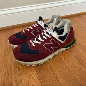 New Balance Men's 574 Maroon Burgundy Red Fashion Lifestyle Sneakers Size 11